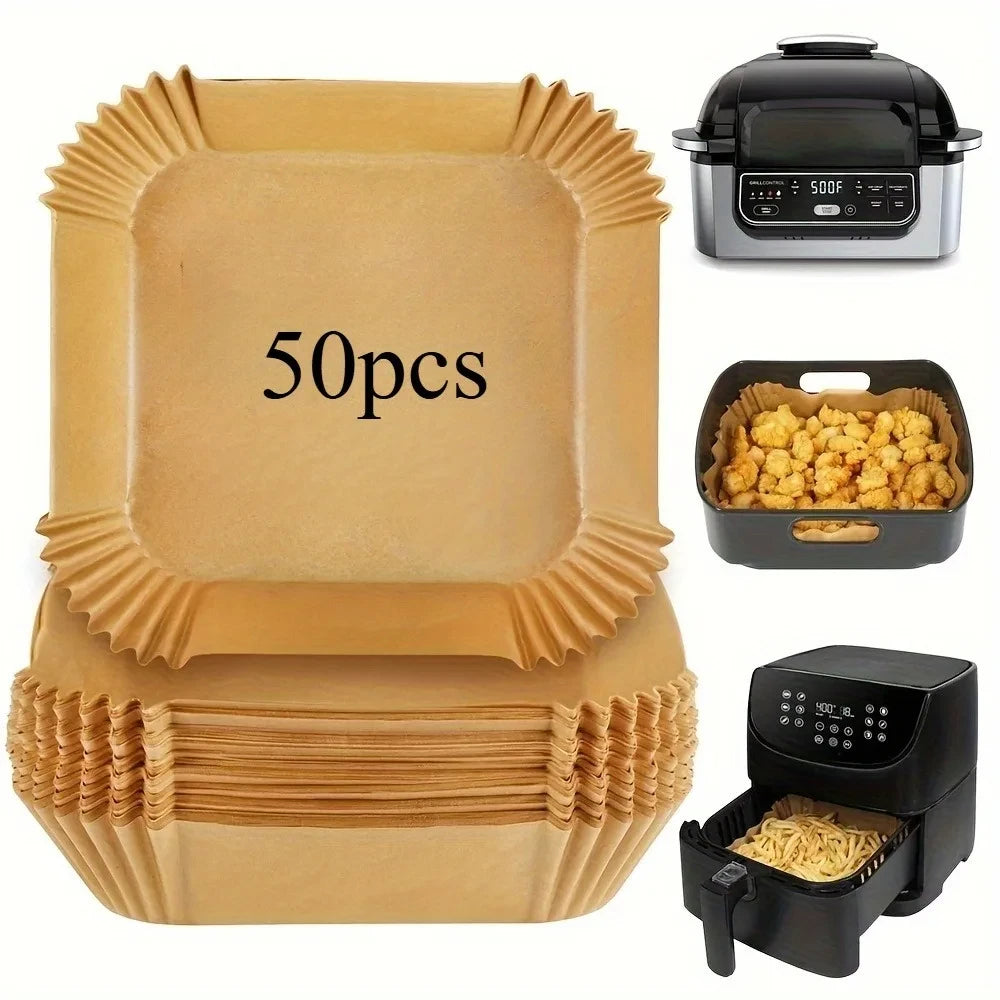 Stop Scrubbing Your Air Fryer Forever! 🙌 8-Inch Square Air Fryer Liners